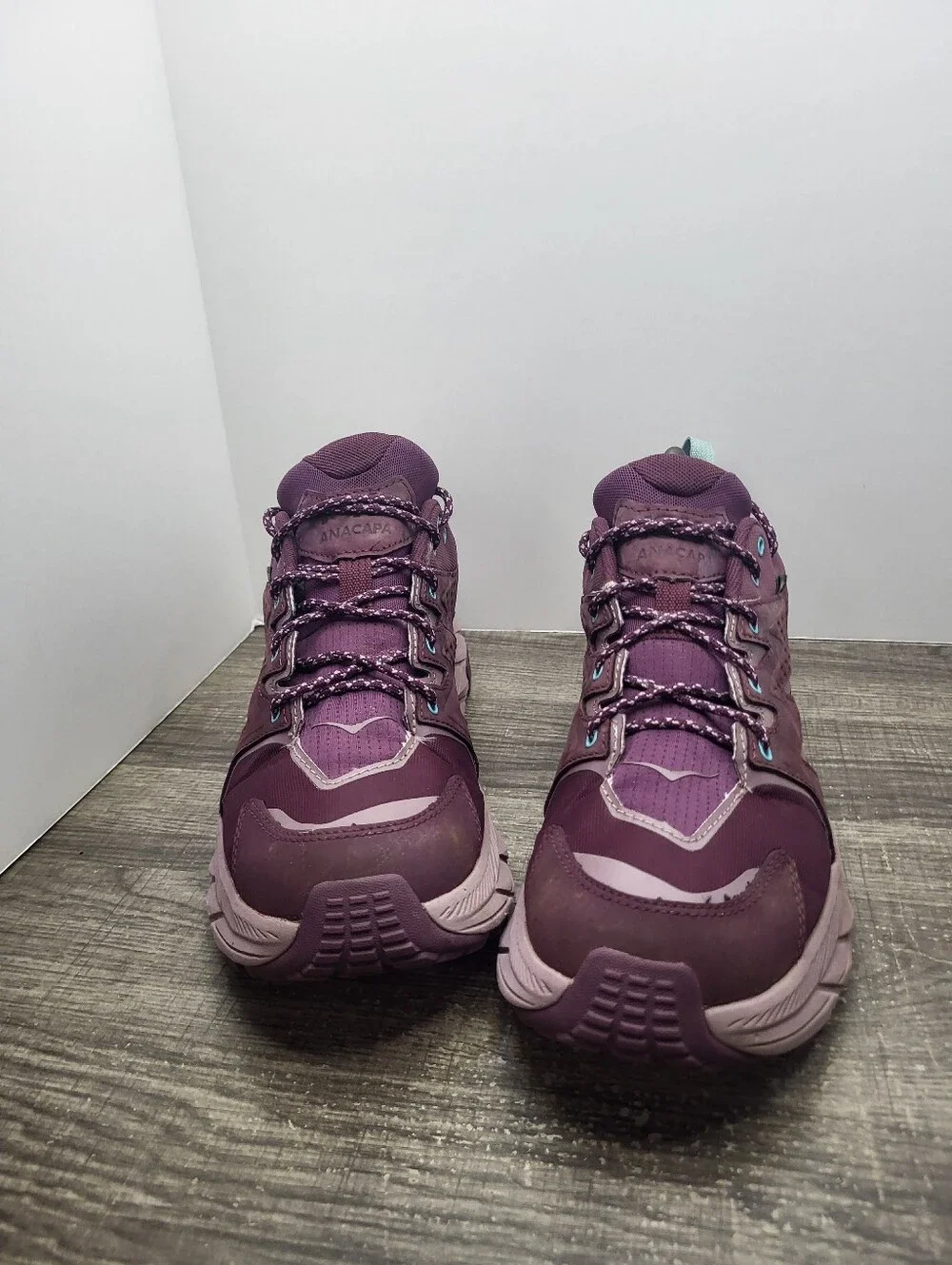 Hoka One Anacapa Low GTX Waterproof Purple Hiking Shoes Sneakers Womens 10.5 B